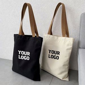 Low MOQ Recycled Custom Logo Size Printed Eco Friendly Reusable Organic Canvas Tote Bag Grocery Cotton Shopping Bag - Product Image 1