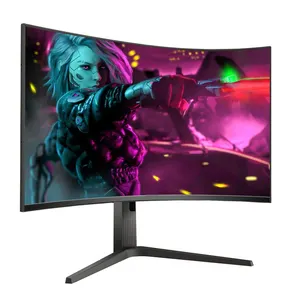 Monitor Tipis Tanpa Bingkai Melengkung 1800R 240Hz Refresh Rate Layar Komputer Gaming Layar 4K 27 Inci