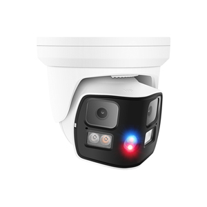 Cámara IP PoE Tipo Torreta con Vista Panorámica de 180 Grados, Lente Dual de 8MP, Alarma con Luz Roja y Azul, Visión Nocturna a Todo Color, Audio Bidireccional y Sirena - Product Image 3