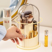 360 rotatif maquillage boîte de rangement luxe acrylique porte-brosse commode bureau organisateur multi-usages maquillage étui boîte
