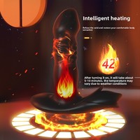 Hochwertiger 10-stufiger Vibrations-Silikon-Analplug, Prostatamassagegerät für Männer, intelligentes Wärme- und Magnetfunktion, wiederaufladbar, mit Fernbedienung