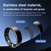 Bague connectée multifonctionnelle pour homme et femme, bracelet intelligent de suivi de santé et de sport, paiement NFC, carte de visite