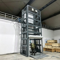Plateforme élévatrice verticale stationnaire à rail de guidage avec système hydraulique stable, élévateur de marchandises électrique pour usage industriel