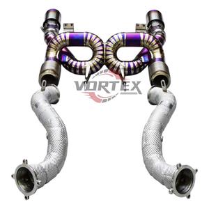 Tubo de Escape Recto Vortex de Titanio con Acabado Azul Quemado de 1.2 mm de Grosor para McLaren 720S 4.0T V8 2017-2023 Estilo Pista - Product Image 3