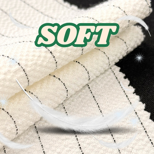 Bán Buôn <span class=keywords><strong>Polyester</strong></span> Rayon Spandex Sọc Dệt Vải 245gsm Màu Trắng Mềm Mại Căng Thời Trang Vải Cho Phù Hợp Với Áo Khoác May Mặc - Product Image 2