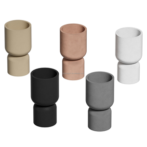 Jardinière en béton artisanale créative 2026, empilable géométriquement, <span class=keywords><strong>noir</strong></span>, blanc, gris, vente en gros pour la décoration intérieure, personnalisable - Product Image 6