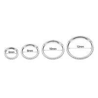 Aro de Acero Inoxidable 316L Gaby, 16G, Certificado ASTM, Sin Níquel, Sin Plomo, Chapado en Oro Vintage de 18K, con Zirconia, Tipo Clicker