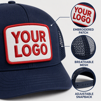 Casquette de camionneur personnalisée, 2 couleurs, dos en maille, logo brodé, visière incurvée, casquette de baseball réglable, vente en gros, OEM, faible MOQ