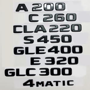 3D ABS nero distintivo del bagagliaio posteriore per auto adesivi per Mercedes <span class=keywords><strong>a</strong></span> <span class=keywords><strong>C</strong></span> S CLA GLA GLC GLS AMG accessori - Product Image 1