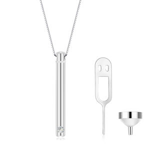 Urna cremazione Memorial Monili Dell'argento Sterlina 925 di Goccia Del Pendente Della Collana per Le Ceneri - Product Image 5