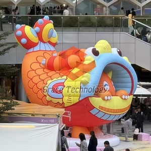 Encantador inflable rojo Panda zorro mapache mascota <span class=keywords><strong>de</strong></span> dibujos animados mapache inflable sosteniendo <span class=keywords><strong>Apple</strong></span> globo inflable Animal personalizado - Product Image 5