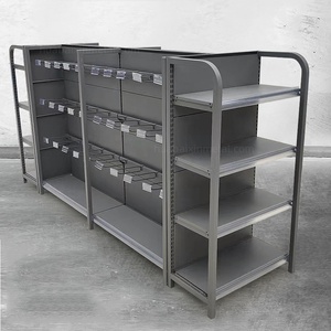 Estantes de exhibición de un solo lado de acero laminado en frío a precio de fábrica, <span class=keywords><strong>muebles</strong></span> de farmacia, estantes de supermercado con cajones - Product Image 3