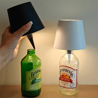 Lampe de table LED RGB réglable et dimmable pour bouteille de vin, portable, sans fil, rechargeable, veilleuse pour fêtes, maison, restaurant, bar, sans cordon