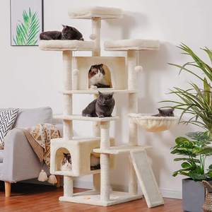 Treehouse Style Cat Tower Réaliste Écorce Texture Perche Condo Aspect Naturel - Product Image 5