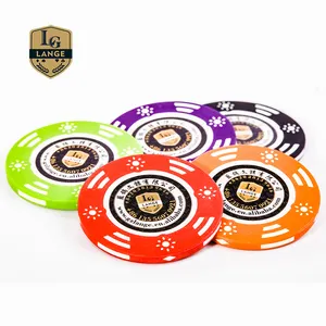 Chip Poker Kasino Disesuaikan Berat 14 Gram Kepingan Poker Kasino Tanah Liat