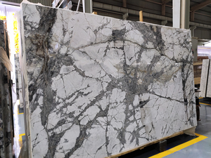 Kỳ lạ sang trọng concordia trắng đá vô hình màu xám đá cẩm thạch tấm đánh bóng bàn bếp cho bồn rửa nhà khách sạn trang trí - Product Image 2