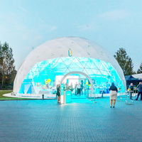 Tente dôme géodésique de luxe en toile PVC pour hôtel, complexe hôtelier, glamping, événements en plein air, fêtes, mariages, salons professionnels, tente igloo