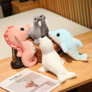 Juguetes de Peluche de Animales Marinos en una Variedad de Colores y Estilos, Ideales como Regalos Navideños o Decoración del Hogar - Product Image 1