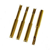 Connecteur banane électrique mâle/femelle 0,9 mm personnalisable en usine, avec broches en laiton plaqué or de qualité aéronautique