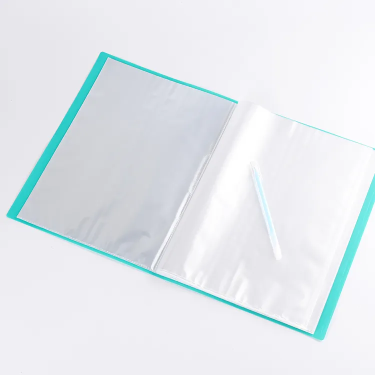 Huahang-Carpeta Archivadora de documentos con Clip A4, Carpeta Archivadora de plástico duro transparente con 100 bolsillos