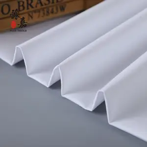 China Supplier 32*32s Plain White Bleached 100% Cotton Twill Fabric for Skirts
