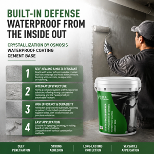 Revêtement imperméabilisant en ciment auto-scellant à cristallisation osmotique anti-infiltration pour chambres à valve en béton, fabriqué sur mesure en usine - Product Image 4