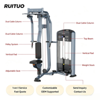 Appareil de musculation professionnel en acier pour usage commercial : machines à Delt Fly arrière, Reverse Fly et Chest Fly assises pour un entraînement complet