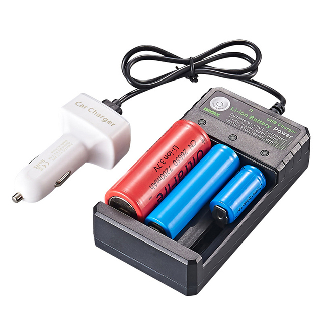 18650 Battery Charger 3-Bay USB for Rechargeable Batteries 3.7V Li-ion TR IMR 18650 14500 16340(RCR123)