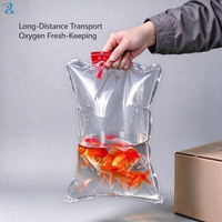 Sac d'emballage en plastique recyclable sur mesure pour fruits de mer vivants, idéal pour le transport en gros de poissons d'aquarium