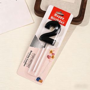 เทียนพาราฟินสีดำจากโรงงานสำหรับตกแต่งเค้กคริสต์มาสและวันเกิด - Product Image 4
