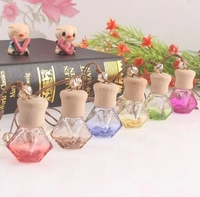 8ml clair vide parfum suspendu voiture parfum bois Auto parfum désodorisant bouteilles en verre avec rétroviseur corde suspendue