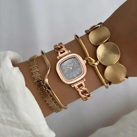 Montre-bracelet classique carrée pour femme avec cadran en nacre, montre à quartz de luxe et bracelet, coffret cadeau, cadeau pour la Saint-Valentin