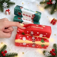 Jouet Squishy de Noël en forme de Barre, Père Noël, Renne, Arbre, doux, à remontée lente, anti-stress, cadeau de Noël, vente en gros