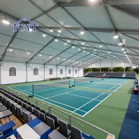Tente de sport pour le football, résistante au vent et au feu, avec structure en alliage d'aluminium et revêtement en tissu PVC, tente extérieure très résistante