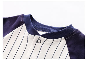 Ropa para Recién Nacidos, Moda Infantil, 100% Algodón, Estilo Béisbol, Mameluco para Bebé - Product Image 5