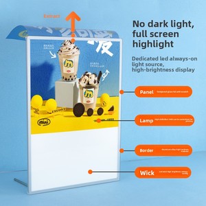 Ultra-Thin LED Illuminated Wall-Mounted <strong>Pull</strong>-Out Screen Light Poster and <strong>Menu</strong> for Advertising LED Light Boxes - Product Image 1