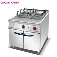 Cuiseur à pâtes professionnel en acier inoxydable de type italien, gaz/électrique, avec armoire et commande par bouton, 800x900x920mm, 18000W