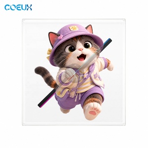 Panneau publicitaire extérieur en acrylique holographique, boîte à lumière, alimentation par prise, enseigne suspendue personnalisée, boîte à lumière en acrylique carrée 3D LED - Product Image 1