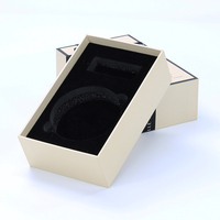 Boîte cadeau rigide de luxe OEM pour crème pour le visage, emballage cosmétique, gaufrage, doublure en éponge, ruban, nœud, recyclable, certifié ISO9001