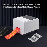 Imprimante d'étiquettes en tissu à transfert thermique USB+ 300 dpi pour vêtements / textiles de maison, en taffetas de polyester