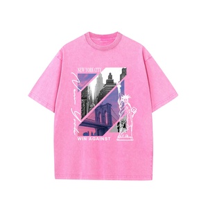 Camiseta Retro Vintage de algodón lavado con ácido para hombre, de alta calidad Algodón 100%, estilo Hip Hop, manga corta, logotipo de secado rápido de gran tamaño - Product Image 3