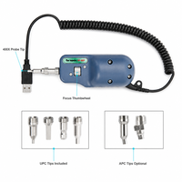 Detektor Ujung Serat Optik 400X Mikroskop Serat Optik Probe USB Kompatibel dengan Windows PC dan OTDR SC FC ST LC UPC APC