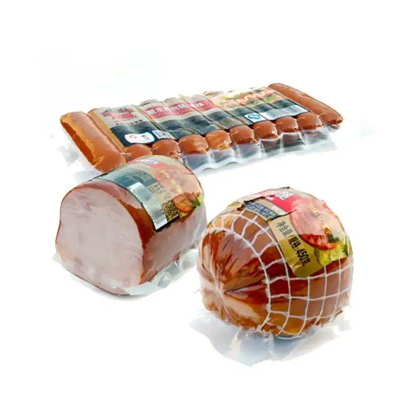 Sacchetto trasparente per il confezionamento di carne di manzo sigillante sottovuoto in Nylon resistente al calore Pa Evoh Pe pellicola termoformante a vapore ad alta barriera