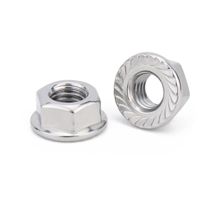Dado esagonale flangiato dentellato in acciaio inox SS316 A4-80 di alta qualità, elementare di fissaggio autobloccante per applicazioni automobilistiche e di attrezzature nautiche - Product Image 2