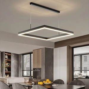 Lustres au design nordique, modernes, carrés, à LED, pour escalier, restaurant, salle à manger, luminaire suspendu - Product Image 3