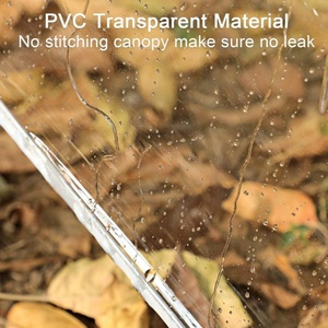 Best Price China Manufacturer Modern Fiberglass <b>Frame</b> Transparent Fully-Automatic Straight Umbrella <b>Plastic</b> Curved Handle 190T - Product Image 6