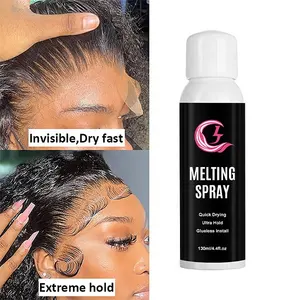 Clj Private Label Strong Hold Quick Dry Hair Spray Invisible Finishing Holding Spray Protects Edge Glue Lace Wig Lace Melting Sp