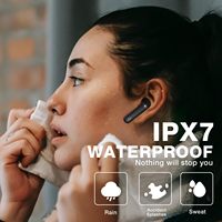 Écouteurs sportifs étanches IPX7, ultralégers (3,8 g), commande tactile, TWS, véritablement sans fil, intra-auriculaires, avec étui de charge pour la course à pied