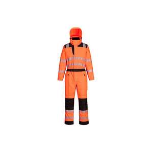 PORTWEST - PW355OBRS PW3 <b>Hi</b>-<b>Vis</b> Rain Coverall <b>Orange</b>/Black - EAN 5036108386482 <b>HI</b>-<b>VIS</b> WORKWEAR - Product Image 1