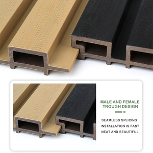 Thiết kế bên ngoài hiện đại paneles de pared WPC thanh Panel tường ốp/Ngoài trời 3D rãnh WPC Panel tường & Hội Đồng Quản Trị - Product Image 4